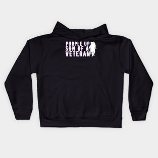 PURPLE UP SON OF A VETERAN Kids Hoodie